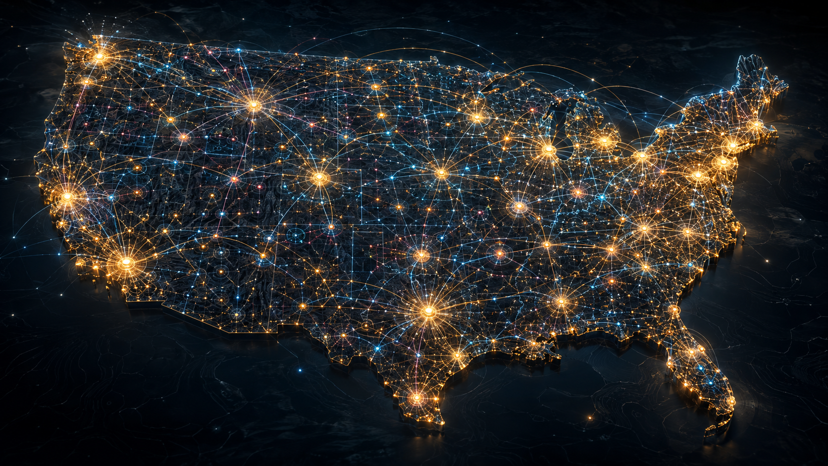 Nationwide digital knowledge graph across the contiguous United States